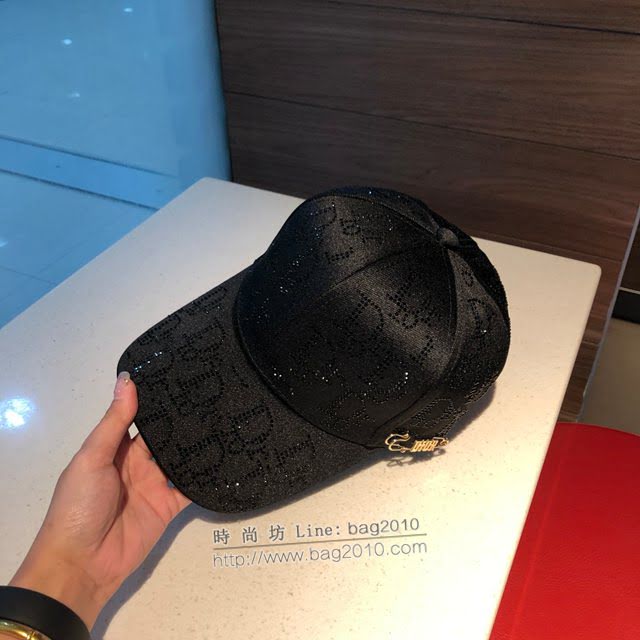 Dior新品女帽子 迪奧燙鑽棒球帽鴨舌帽  mm1460